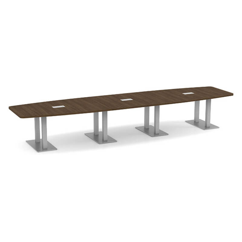 Nexus boat shape metal base modern walnut 4