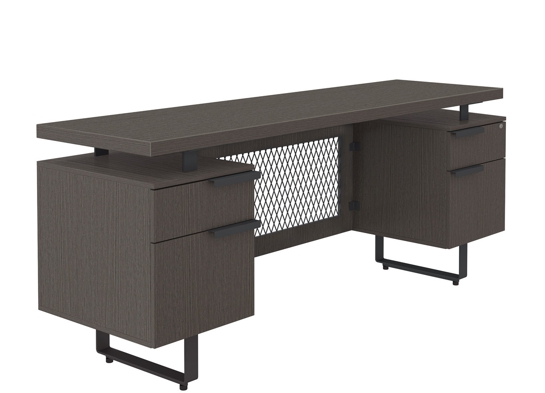 Home office ideas home offices storage ideas industrial credenza angle