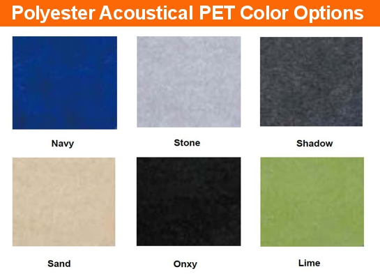 Polyester acoustical PET color options 24H