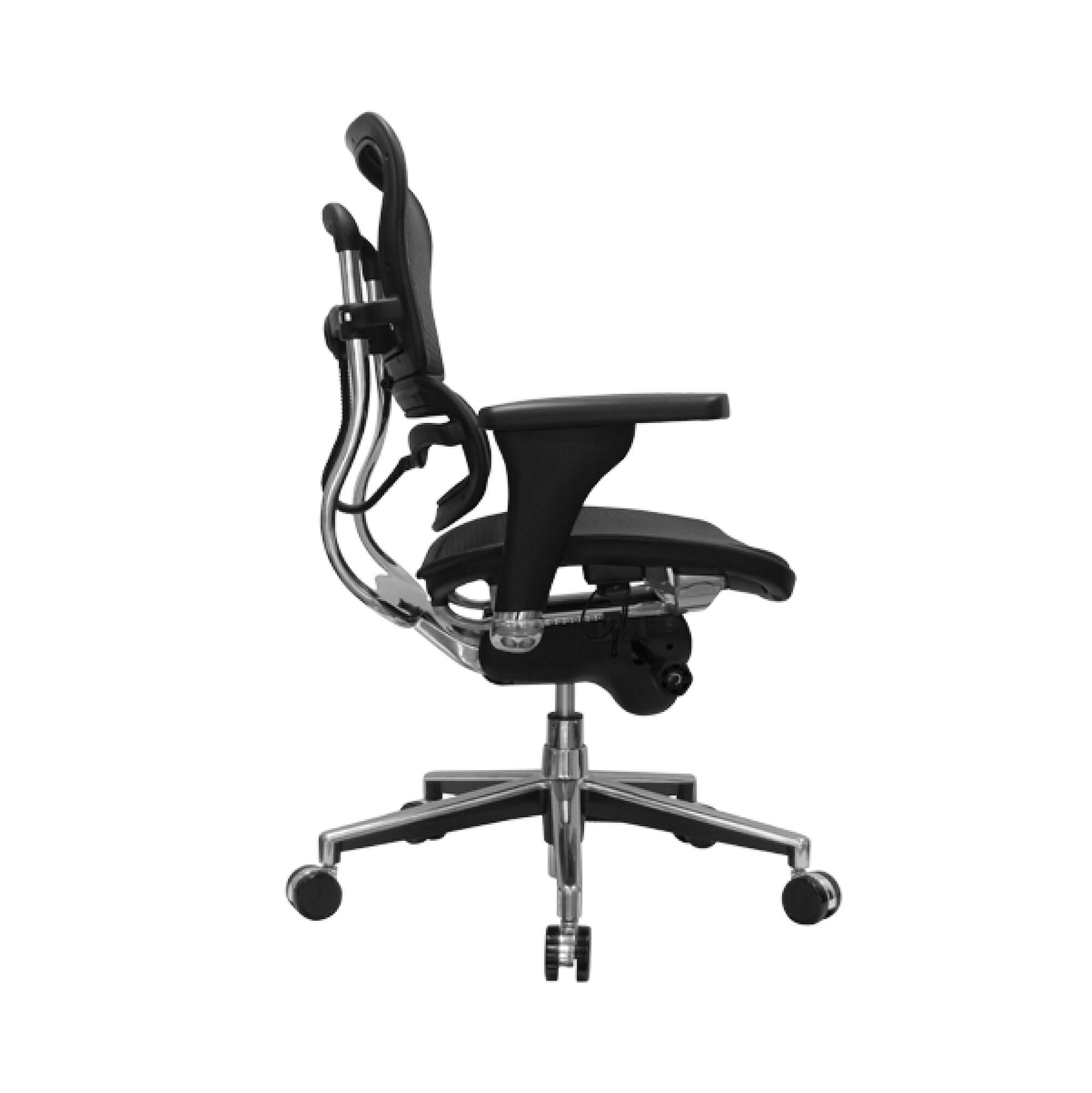 Office furniture chairs office desk chairs executive ergonomic office chair mesh seat side view