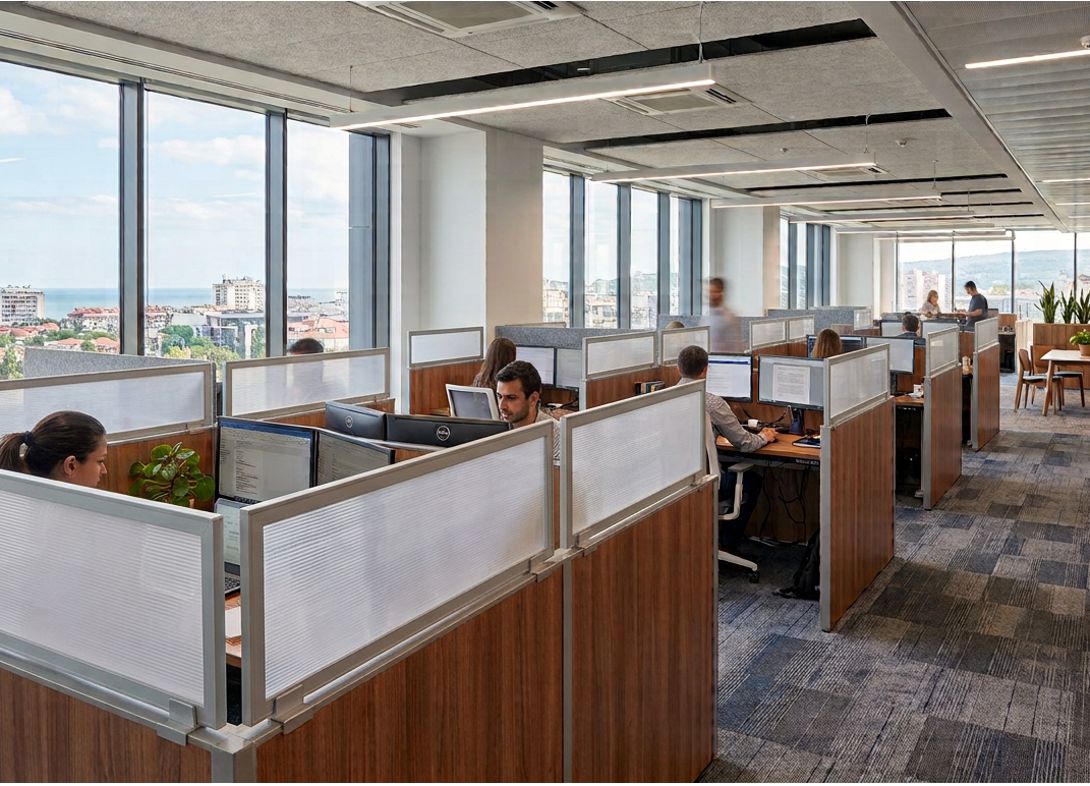 Translucent polycarbonate cubicle wall extender PAT30H
