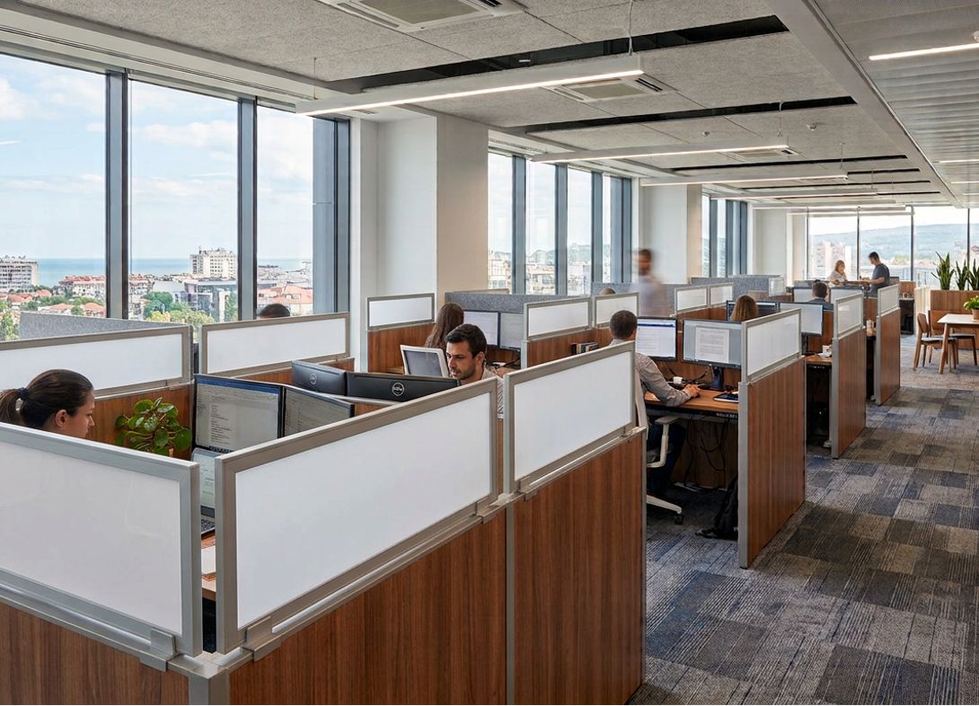 White polycarbonate cubicle wall extender PWT30H